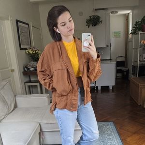 Free People Oversized Aviator Jacket